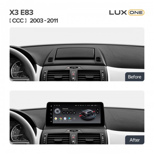 Штатна магнітола Teyes LUX ONE 6+128 Gb BMW X3 E83 CCC (Left hand drive) 2003-2011 12.3"