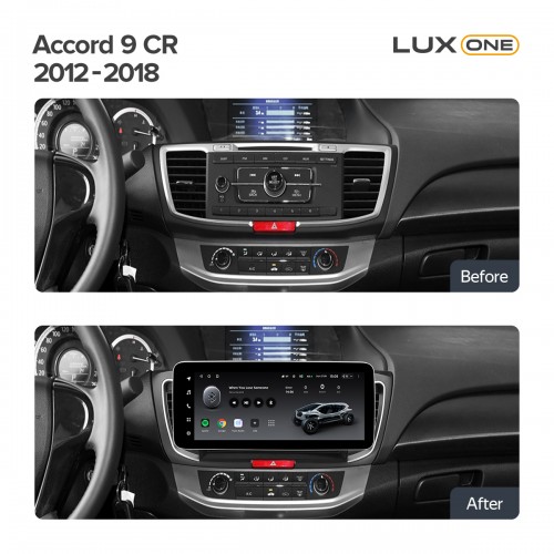 Штатна магнітола Teyes LUX ONE 6+128 Gb Honda Accord 9 CR 2012-2018 12.3" (L2)