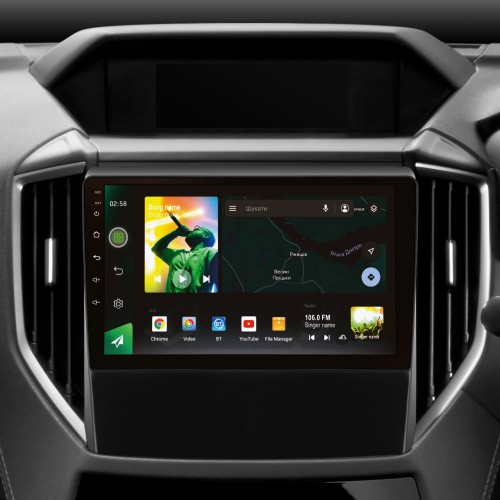 Штатна магнітола SIGMA X9464 ANDROID 10 4+64 Gb 4G DSP Subaru Forester 5 2018-2023 9"