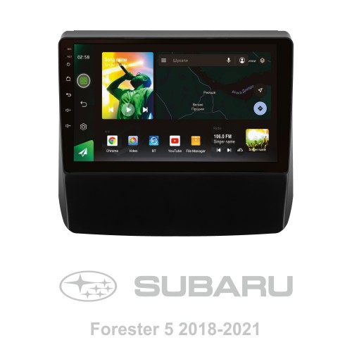 Штатна магнітола SIGMA X9464 ANDROID 10 4+64 Gb 4G DSP Subaru Forester 5 2018-2023 9"