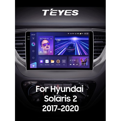Штатна магнітола Teyes CC3 4+64 Gb Hyundai Solaris 2 2017-2020 (A) 9" 2k