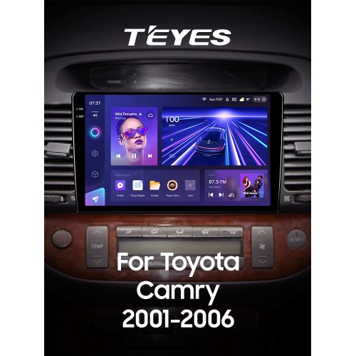 Штатна магнітола Teyes CC3 4+64 Gb Toyota Camry 5 XV 30 2001-2006-A 9" 2k