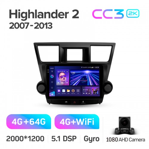 Штатна магнітола Teyes CC3 4+64 Gb Toyota Highlander 2 XU40 2007-2013 (F2) 10" 2k (L1) Штатна магнітола Teyes CC3 4+64 Gb Toyota Highlander 2 XU40 2007-2013 (F2) 10" 2k (L1)