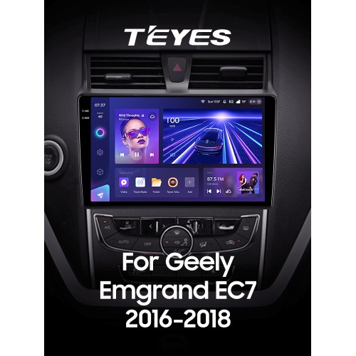 Штатна магнітола Teyes CC3 6+128 Gb Geely Emgrand EC7 1 2016-2018 9" 2k