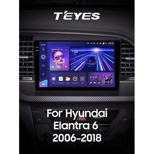 Штатна магнітола Teyes CC3 6+128 Gb Hyundai Elantra 6 2016-2018 (B) 9" 2k