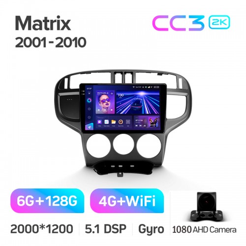 Штатна магнітола Teyes CC3 6+128 Gb Hyundai Matrix 2001 - 2010 9" 2k