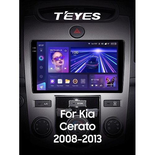 Штатна магнітола Teyes CC3 6+128 Gb Kia Cerato 2 TD 2008-2013 (F1) 9" 2k