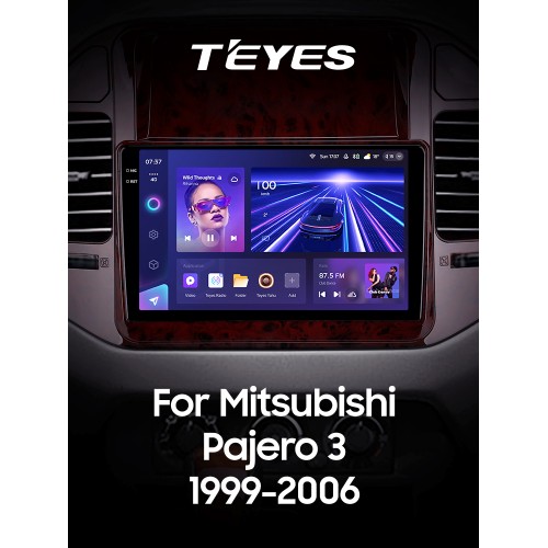 Штатна магнітола Teyes CC3 6+128 Gb Mitsubishi Pajero 3 V70 V60 1999-2006 (brown) 9" 2k