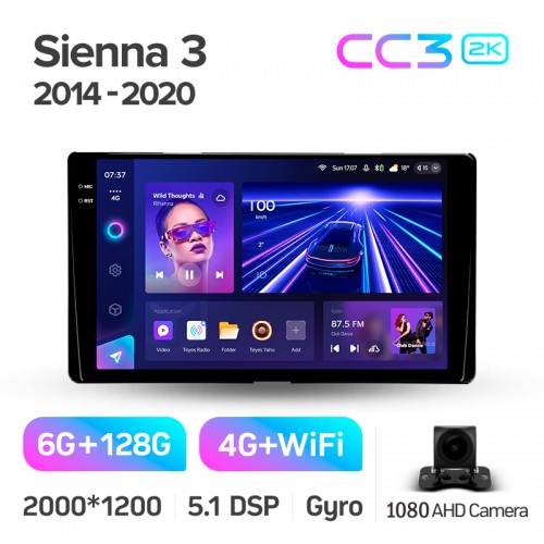 Штатна магнітола Teyes CC3 6+128 Gb Toyota Sienna 3 XL30 2014 - 2020 9" 2k Штатна магнітола Teyes CC3 6+128 Gb Toyota Sienna 3 XL30 2014 - 2020 9" 2k