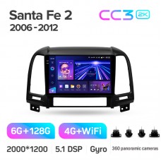 Штатна магнітола Teyes CC3 6+128 Gb з коловим оглядом 360° Hyundai Santa Fe 2 2006-2012 9" 2k Штатна магнітола Teyes CC3 6+128 Gb з коловим оглядом 360° Hyundai Santa Fe 2 2006-2012 9" 2k