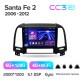 Штатна магнітола Teyes CC3 6+128 Gb з коловим оглядом 360° Hyundai Santa Fe 2 2006-2012 9" 2k
