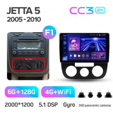 Штатна магнітола Teyes CC3 6+128 Gb з коловим оглядом 360° Volkswagen Jetta 5 2005-2010 (F1) 10" 2k Штатна магнітола Teyes CC3 6+128 Gb з коловим оглядом 360° Volkswagen Jetta 5 2005-2010 (F1) 10" 2k