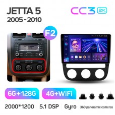 Штатна магнітола Teyes CC3 6+128 Gb з коловим оглядом 360° Volkswagen Jetta 5 2005-2010 (F2) 10" 2k Штатна магнітола Teyes CC3 6+128 Gb з коловим оглядом 360° Volkswagen Jetta 5 2005-2010 (F2) 10" 2k