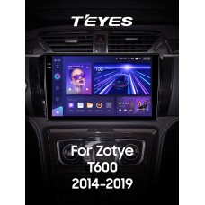 Штатна магнітола Teyes CC3 6+128 Gb з коловим оглядом 360° Zotye T600 2014-2019 10" 2k
