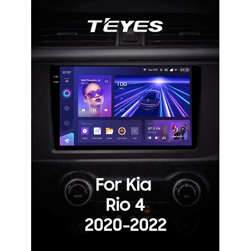 Штатна магнітола Teyes CC3 6+128 Gb з коловим оглядом 360° Kia Rio 4 IV FB 2020-2022 9" 2k Штатна магнітола Teyes CC3 6+128 Gb з коловим оглядом 360° Kia Rio 4 IV FB 2020-2022 9" 2k