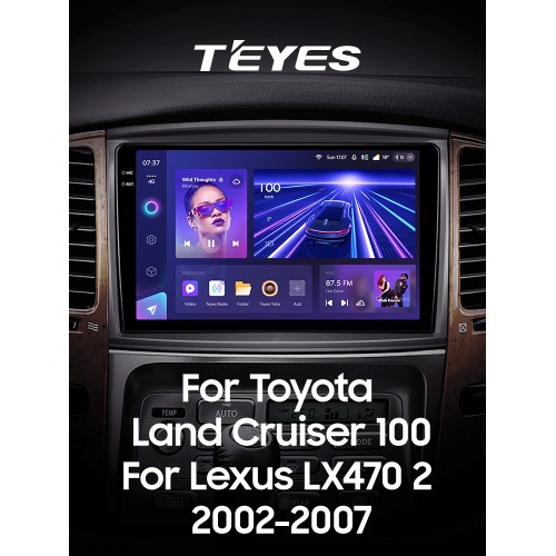 Штатна магнітола Teyes CC3 6+128 Gb Toyota Land Cruiser LC 100-B 2002-2007 (C) 10" 2k (L2)