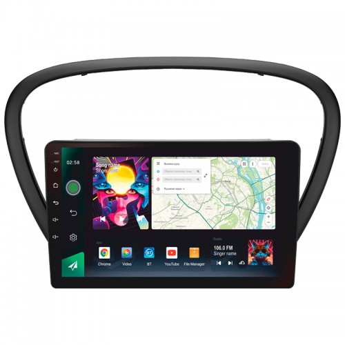 Штатна магнітола SIGMA PRO 9464 ANDROID 10 4+64 Gb 4G DSP Peugeot 607 2004-2010 9" (L1)