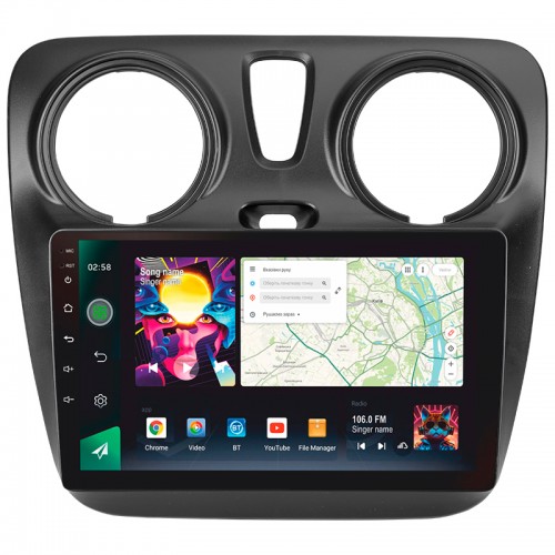 Штатна магнітола SIGMA PRO 9464 ANDROID 10 4+64 Gb 4G DSP Renault Dokker 2012-2020 9"