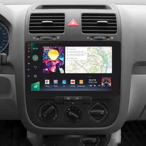Штатна магнітола SIGMA PRO 10464 ANDROID 10 4+64 Gb 4G DSP Volkswagen Jetta 5 2005-2010 (F1) 10"
