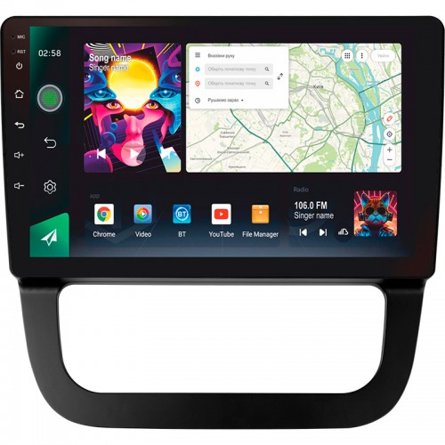 Штатна магнітола SIGMA PRO 10464 ANDROID 10 4+64 Gb 4G DSP Volkswagen Jetta 5 2005-2010 (F3) 10"