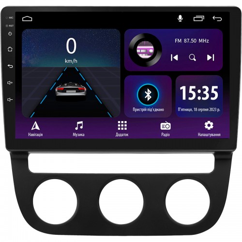 Штатна магнітола SIGMA E10232 ANDROID 10 2+32 Gb Volkswagen Jetta 5 2005-2010 (F2) 10"