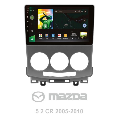 Штатна магнітола SIGMA X9464 ANDROID 10 4+64 Gb 4G DSP Mazda 5 2 CR 2005-2010 9"