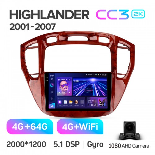 Штатна магнітола Teyes CC3 4+64 Gb Toyota Highlander 1 XU20 2001-2007 9" 2k (L1) Штатна магнітола Teyes CC3 4+64 Gb Toyota Highlander 1 XU20 2001-2007 9" 2k (L1)