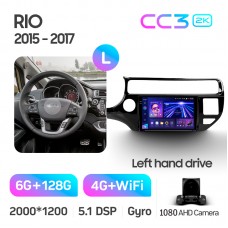 Штатна магнітола Teyes CC3 6+128 Gb Kia RIO 4 K3 2015-2017 9" 2k