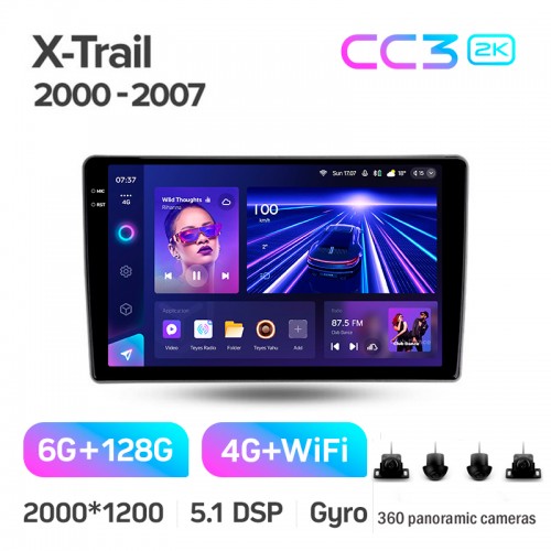 Штатна магнітола Teyes CC3 6+128 Gb з коловим оглядом 360° Nissan X-Trail X Trail X - Trail 1 T30 2000-2007 (F1) 10" 2k Штатна магнітола Teyes CC3 6+128 Gb з коловим оглядом 360° Nissan X-Trail X Trail X - Trail 1 T30 2000-2007 (F1) 10" 2k