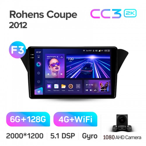 Штатна магнітола Teyes CC3 6+128 Gb Hyundai Rohens Coupe (F3) 2012 9" 2k (L3)