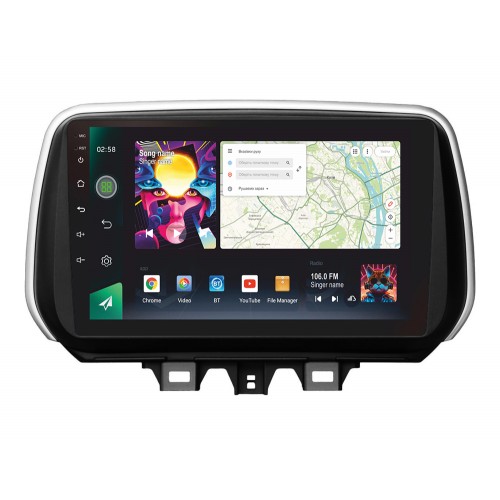 Штатна магнітола SIGMA PRO 10464 ANDROID 10 4+64 Gb 4G DSP Hyundai Santa Fe 4 (ZYJ) 2018-2020 10" (L1)