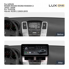 Штатна магнітола Teyes LUX ONE 6+128 Gb Lexus RX300 RX330 RX350 RX400H II 2 2003-2009 For Toyota Harrier XU30 II 2 2003-2013 (A) 12.3" (L3)