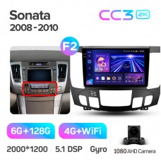 Штатна магнітола Teyes CC3 6+128 Gb Hyundai Sonata NF 2008-2010 (F2) 9" 2k