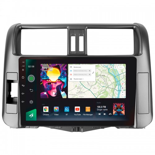 Штатна магнітола SIGMA PRO 9464 ANDROID 10 4+64 Gb 4G DSP Toyota Land Cruiser Prado 150 2009-2013 (A) 9"