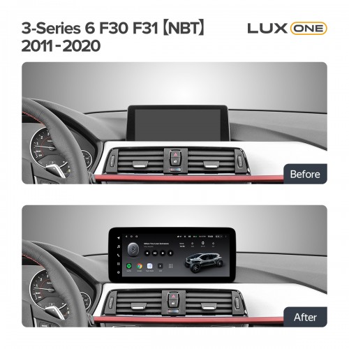 Штатна магнітола Teyes LUX ONE 6+128 Gb з коловим оглядом 360° BMW 3-Series 6 F30 F31 (NBT) 2011-2020 12.3" (L2)