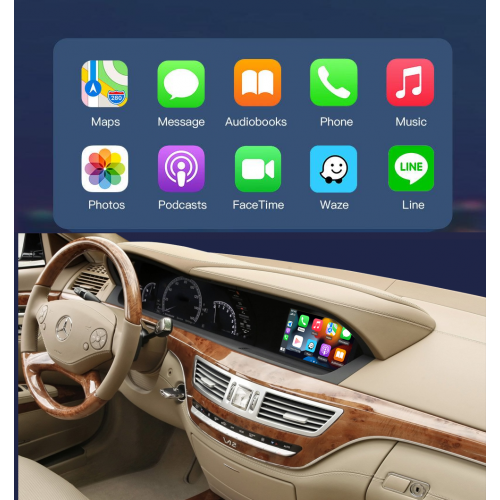 Беспроводной CarPlay та AndroidAuto для Mercedes Benz S-Class W221 (2005–2009) NTG 3.5 System