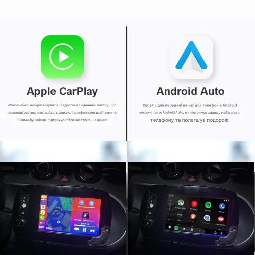 Беспроводной CarPlay и Android Auto для Smart Fortwo (2015–2018) Беспроводной CarPlay и Android Auto для Smart Fortwo (2015–2018)
