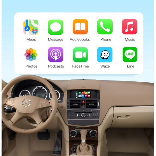 Беспроводной CarPlay и Android Auto для Mercedes-Benz C-Class 2009-2011 (система NTG 4.0)