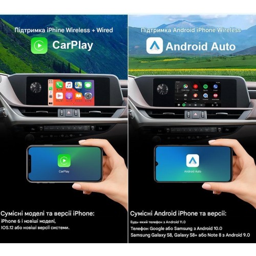 Беспроводной CarPlay и Android Auto для Lexus ES (2014-2019) Джойстик Беспроводной CarPlay и Android Auto для Lexus ES (2014-2019) Джойстик