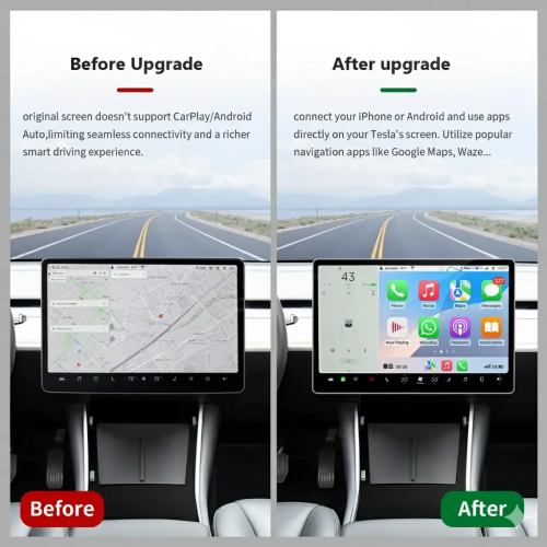 Беспроводной CarPlay та AndroidAuto для Tesla Model 3 2019-2024 Intel