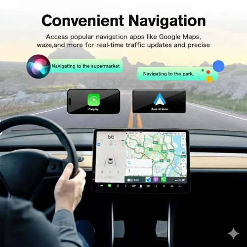 Беспроводной CarPlay та AndroidAuto для Tesla Model Y 2019-2024 Intel