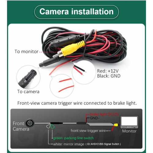 Камера переднего вида GreenYi QS 8002 для Honda Fit CRV Accord Civic City XR-V Odyssey Spirior Crosstour QS 8142