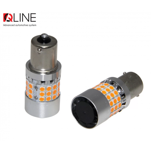 Габарити LED Qline 1156 (P21W) Amber CANBUS BA15S (2шт)