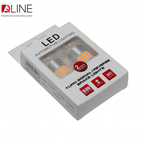 Габарити LED Qline 3156 (P27W) Amber CANBUS (2шт)