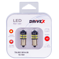 Світлодіоди в габаритні вогні. Підсвітку номера та салона DriveX T8-202 3014-30 10-16V BA9S/T4W d-9mm к-т.