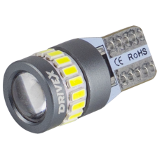 Світлодіоди в габаритні вогні. підсвітку номера та в салон  DriveX T10-260 12-16V 1.8W 145Lm W5W base-10mm B