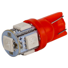 Світлодіоди в габаритні вогні. підсвітку номера та в салон  DriveX T10-265 Red 12V 0.7W 1Lm W5W base-10mm C
